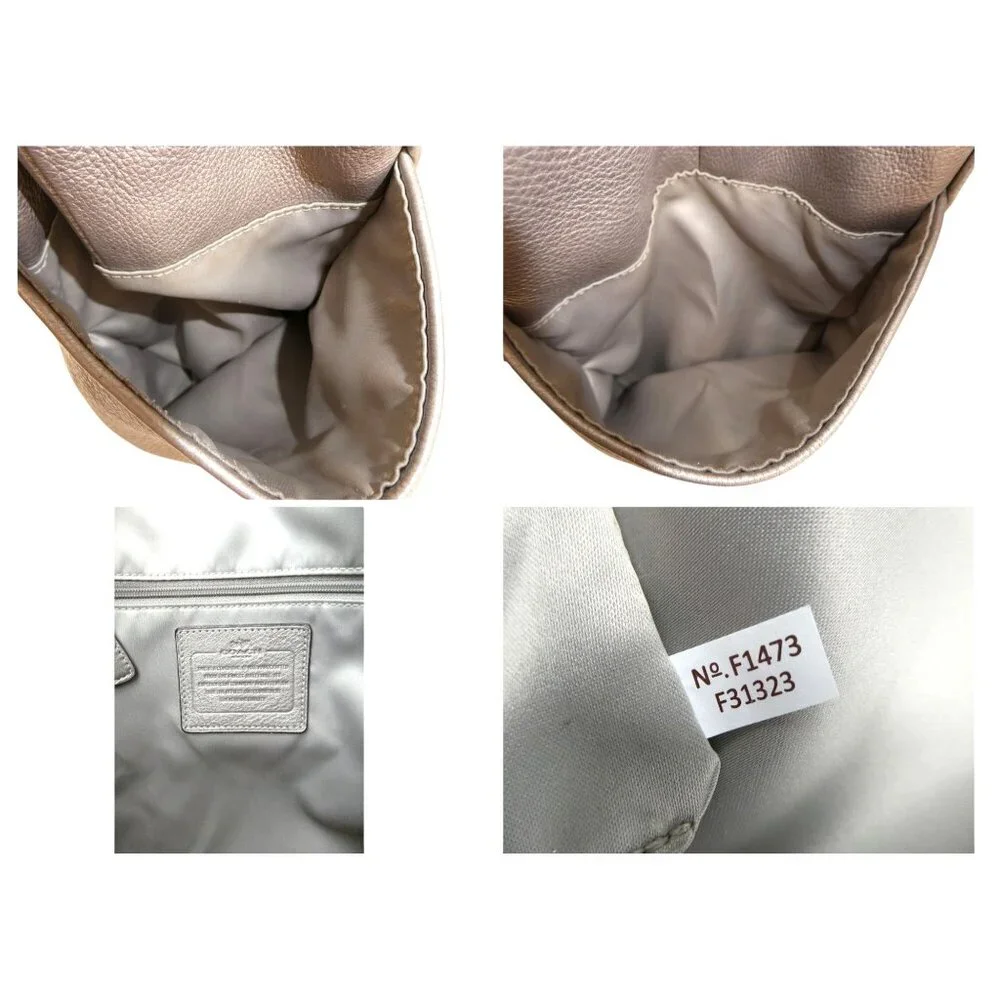 Coach Platinum Leather Hobo‎ Shoulder Bag F31323